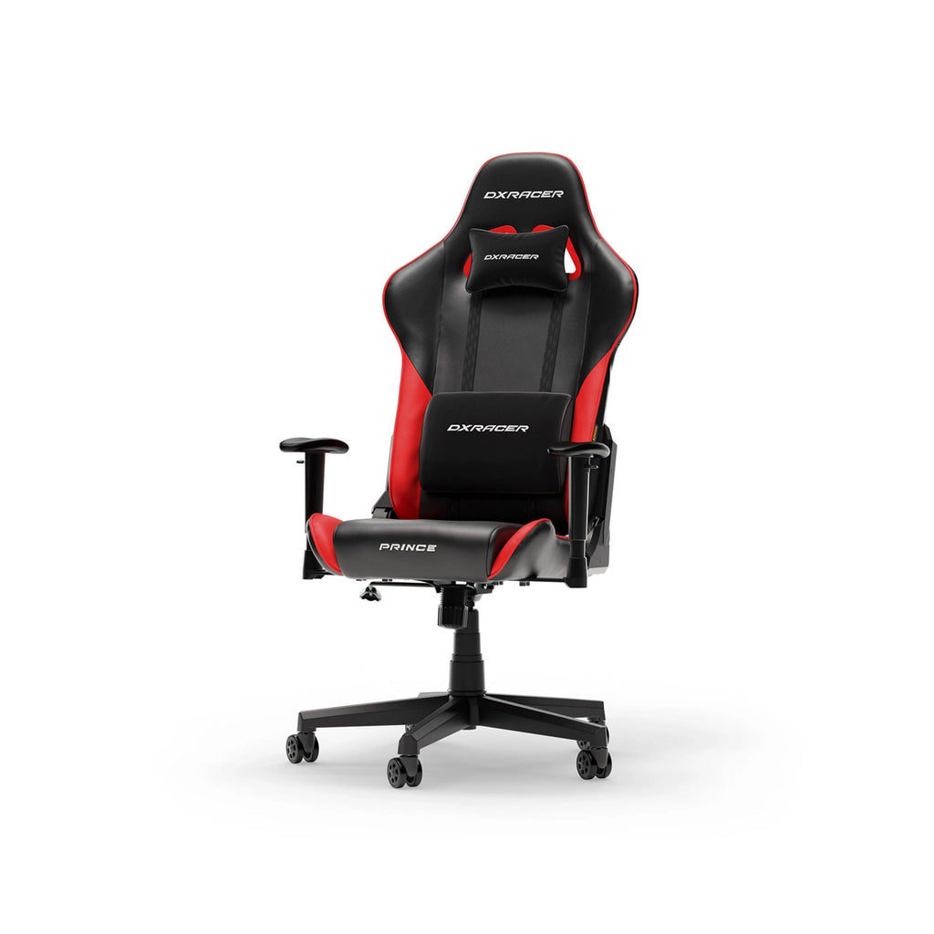 Dxracer prince l black red pvc leather gamestoel (zwart rood)