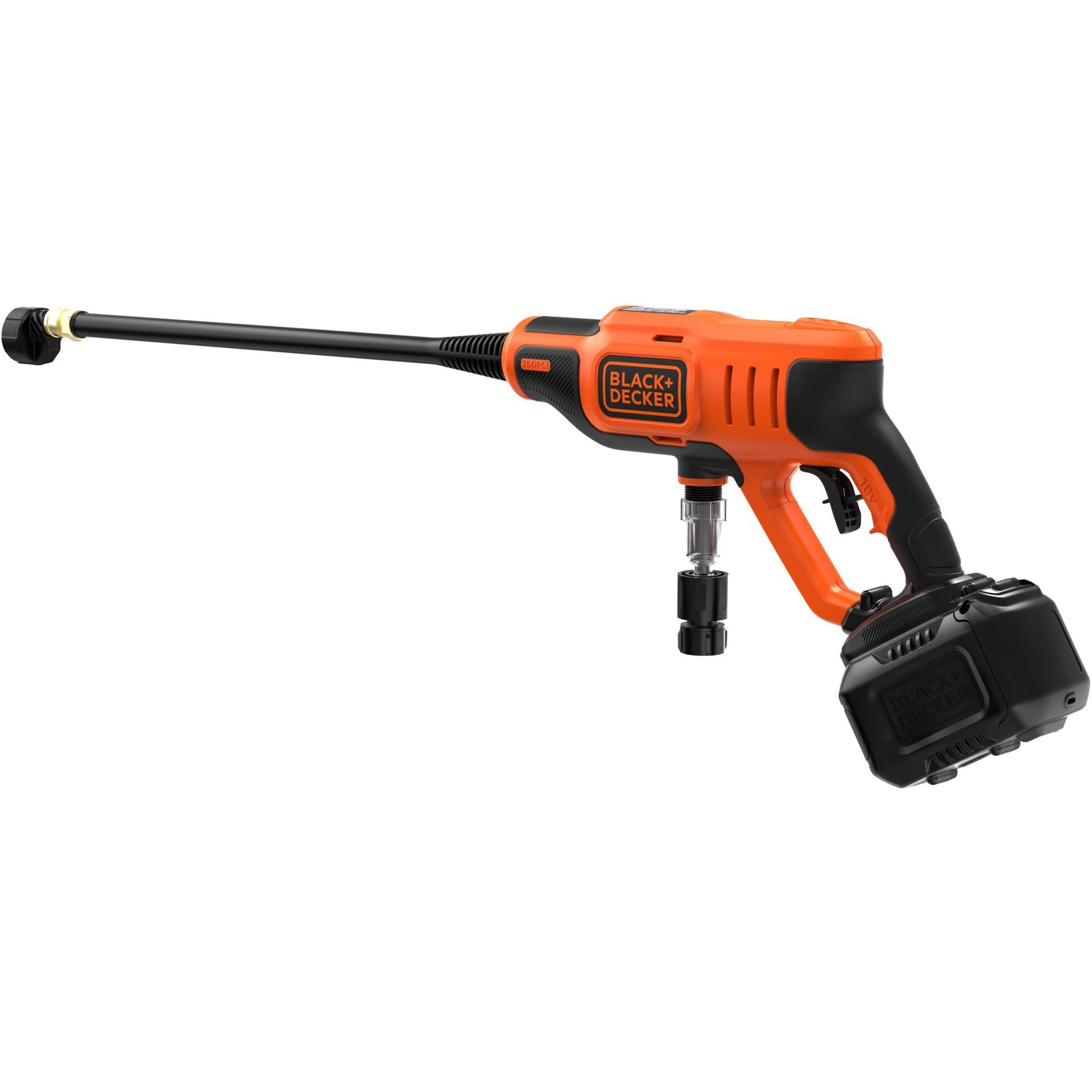 Black+decker bcpc18d1-qw 18v hogedrukreiniger (oranje zwart, 18v 2.0ah accu en oplader inbegrepen)