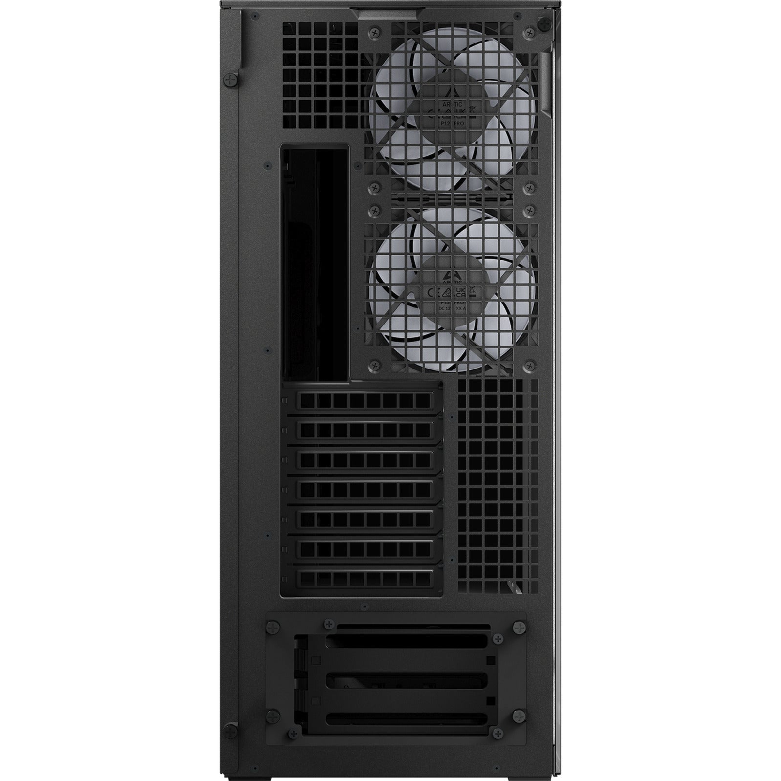 Arctic xtender midi tower behuizing (zwart | 2x usb-a | 1x usb-c | rgb | tempered glass)