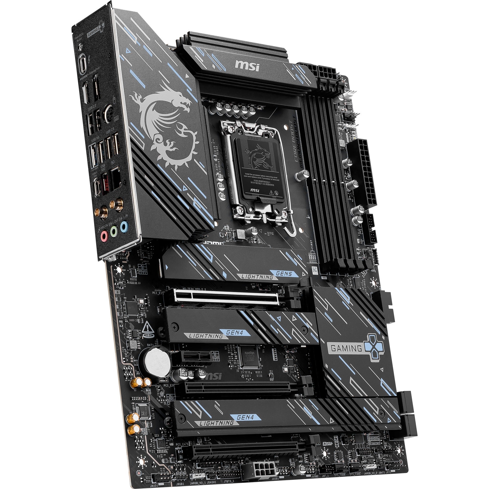 Msi z890 gaming plus wifi socket 1851 moederbord (zwart, raid, 5gb-lan, wlan, bt, sound, atx)