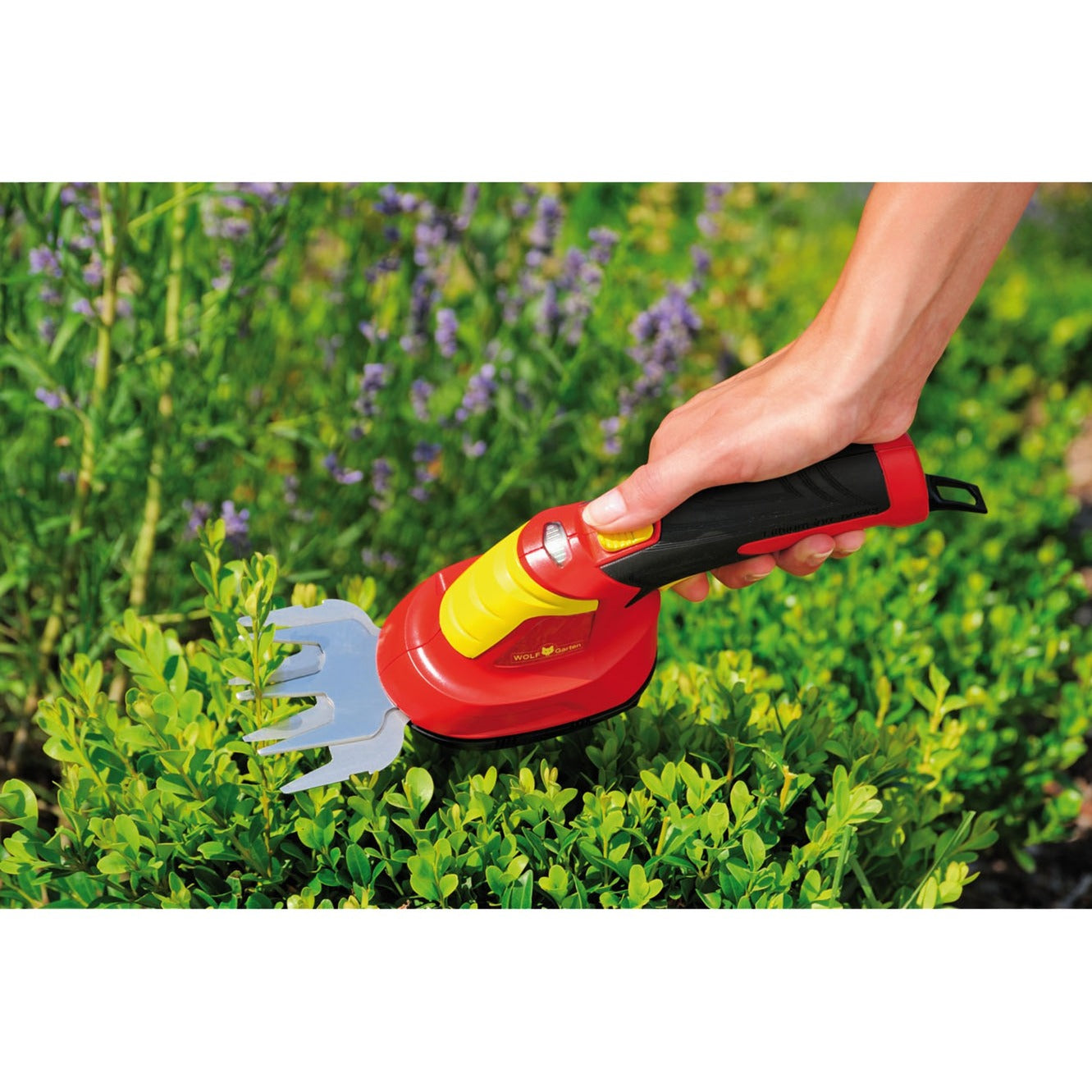 Wolf-garten li-ion power finesse 30r grasschaar (rood geel, accu inbegrepen)