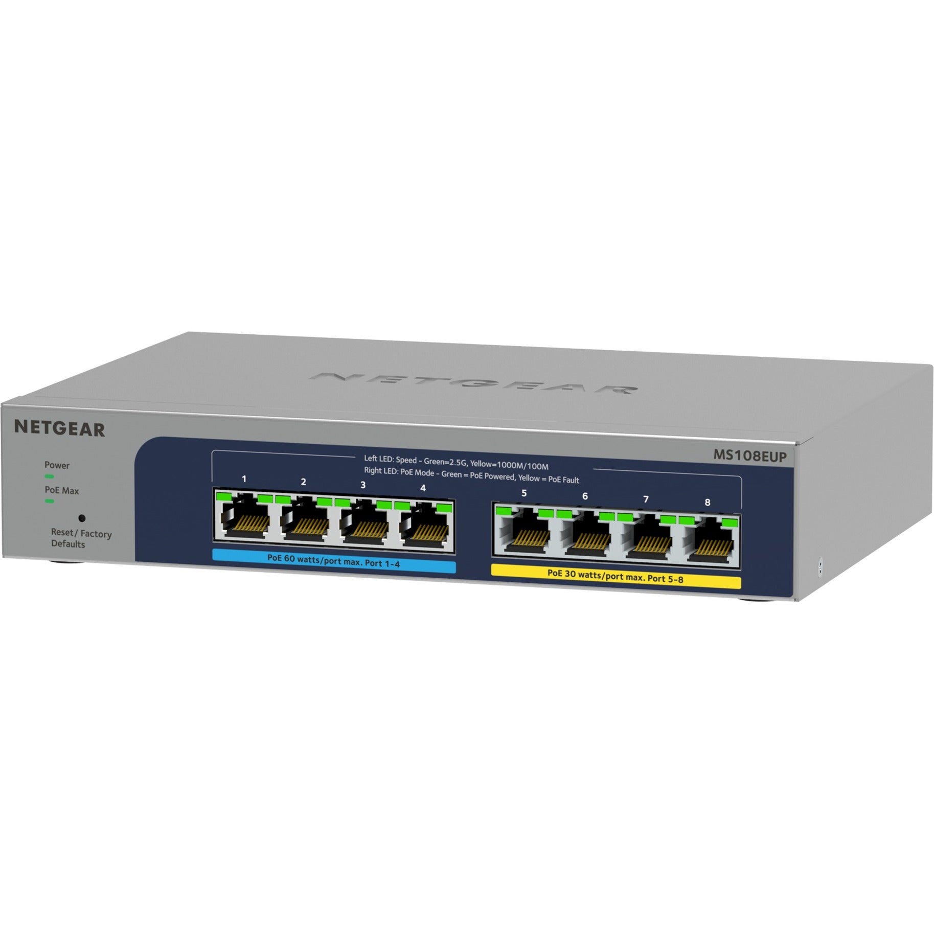 Schakelaar netgear ms108up-100eus ms108up