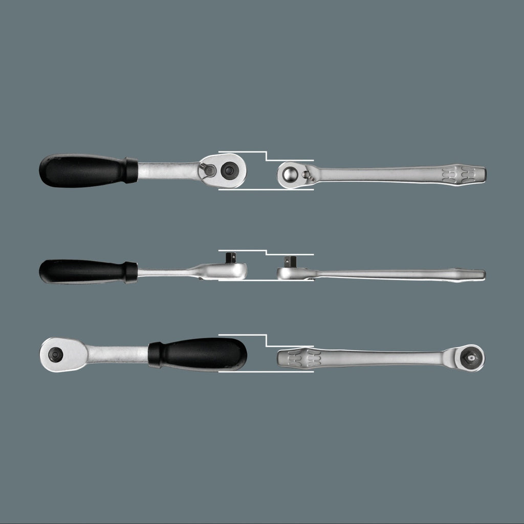 Wera 8100 sc 11 zyklop metalen ratelset gereedschapsset (zwart groen, 28-delig, volledig metalen omschakelbare ratel)