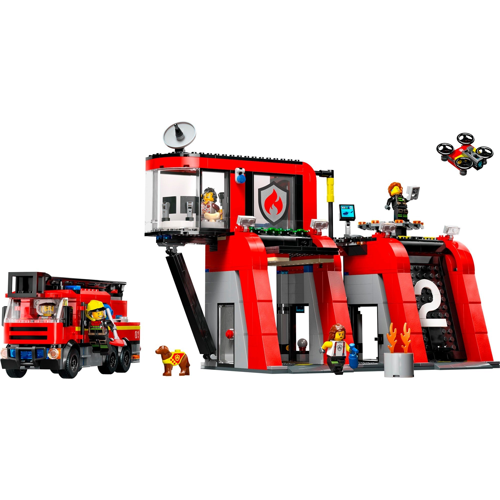 LEGO City 60414 Feuerwache und Feuerwehrauto
