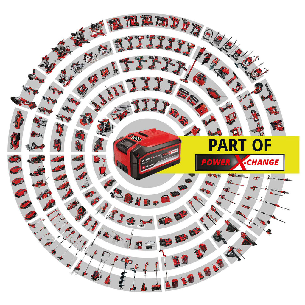 Einhell freelexo 500 robotmaaier (rood zwart, 2.5 ah power x-change plus accu + laadstation inbegrepen)