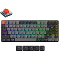 Keychron k3 qmk-b1 rgb mechanisch toetsenbord (zwart, us lay-out (qwerty), mechanical red, 80% (tkl) , rgb leds, abs keycap, usb-c | bluetooth 5.2)