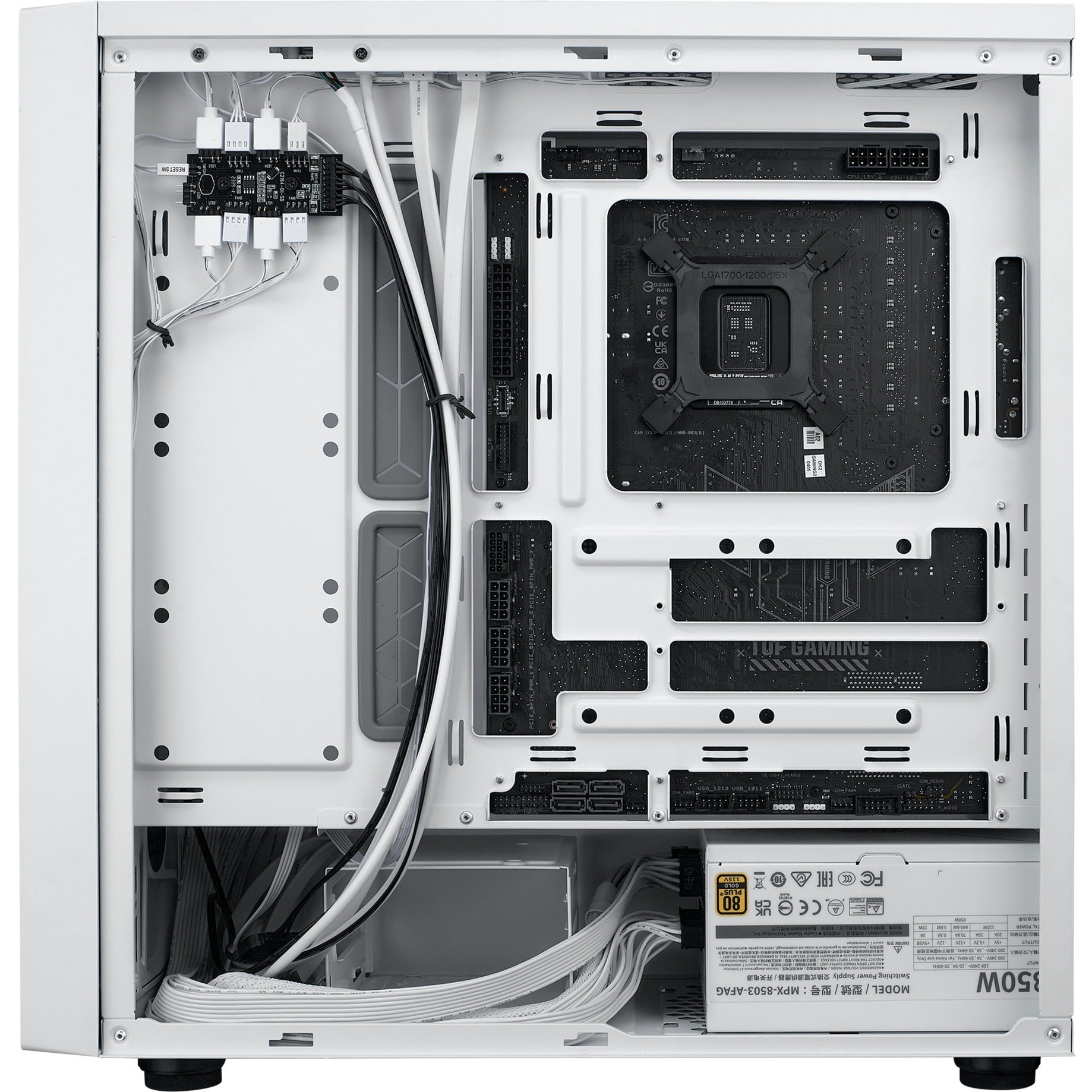 Cooler master masterbox 600 midi tower behuizing (wit | 2x usb-a | 1x usb-c | rgb | tempered glass)