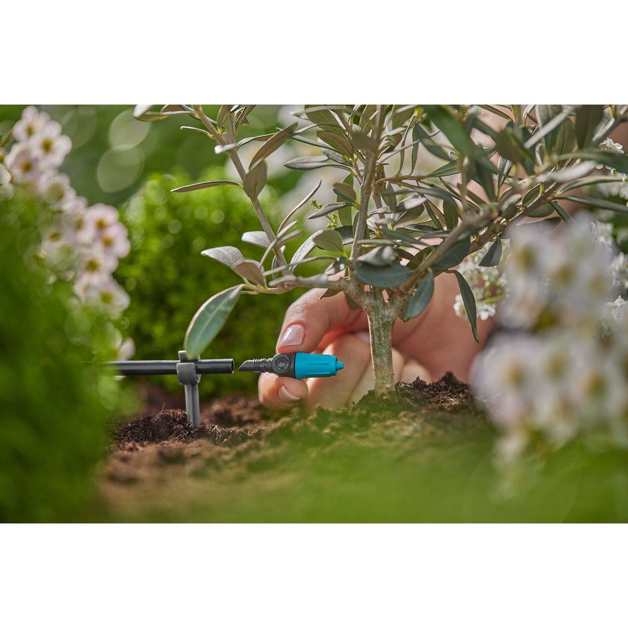 Gardena verstelbare einddruppelaar 0–15 l u druppelaar (zwart turquoise, 10 stuks)