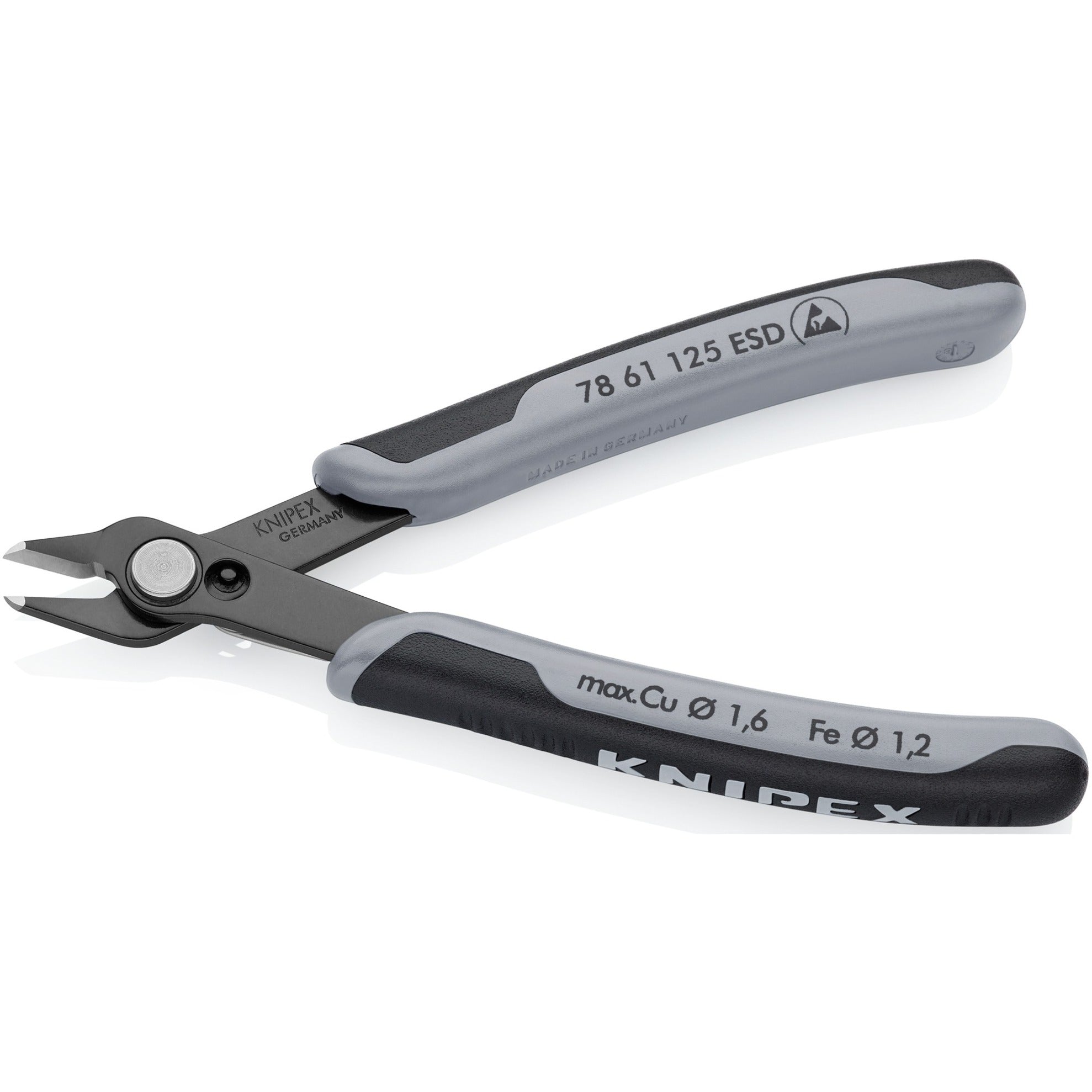 Knipex 78 61 125 esd zijsnijtang 64 hrc 125mm esd