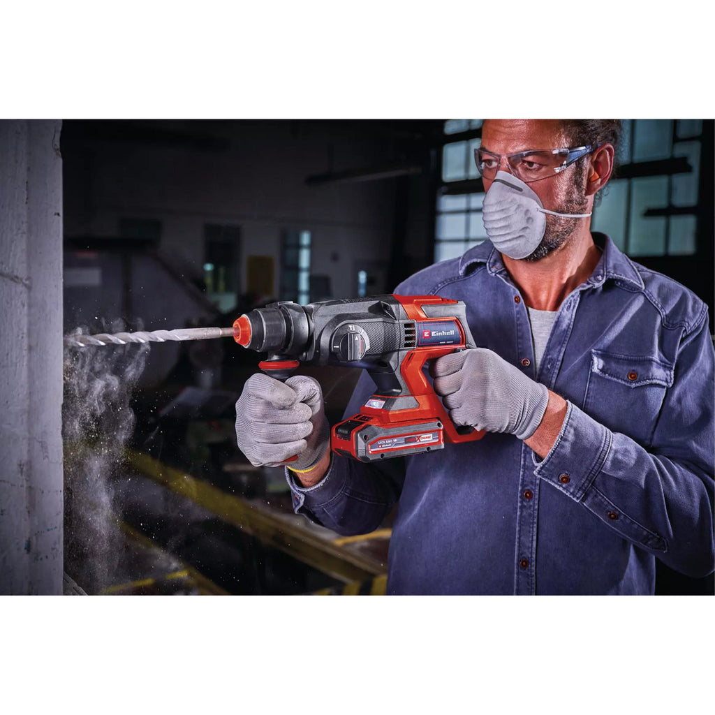 Einhell accu boorhamer te-hd 18 20 li (1x4,0ah) (rood zwart, incl. 1x 4.0 ah power x-change accu en lader)