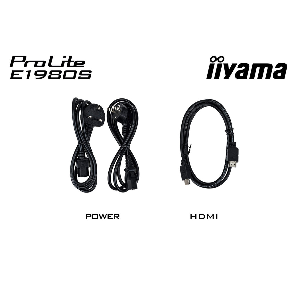 Iiyama prolite e1980s-b1 19 monitor (zwart, 1x displayport, 1x hdmi)