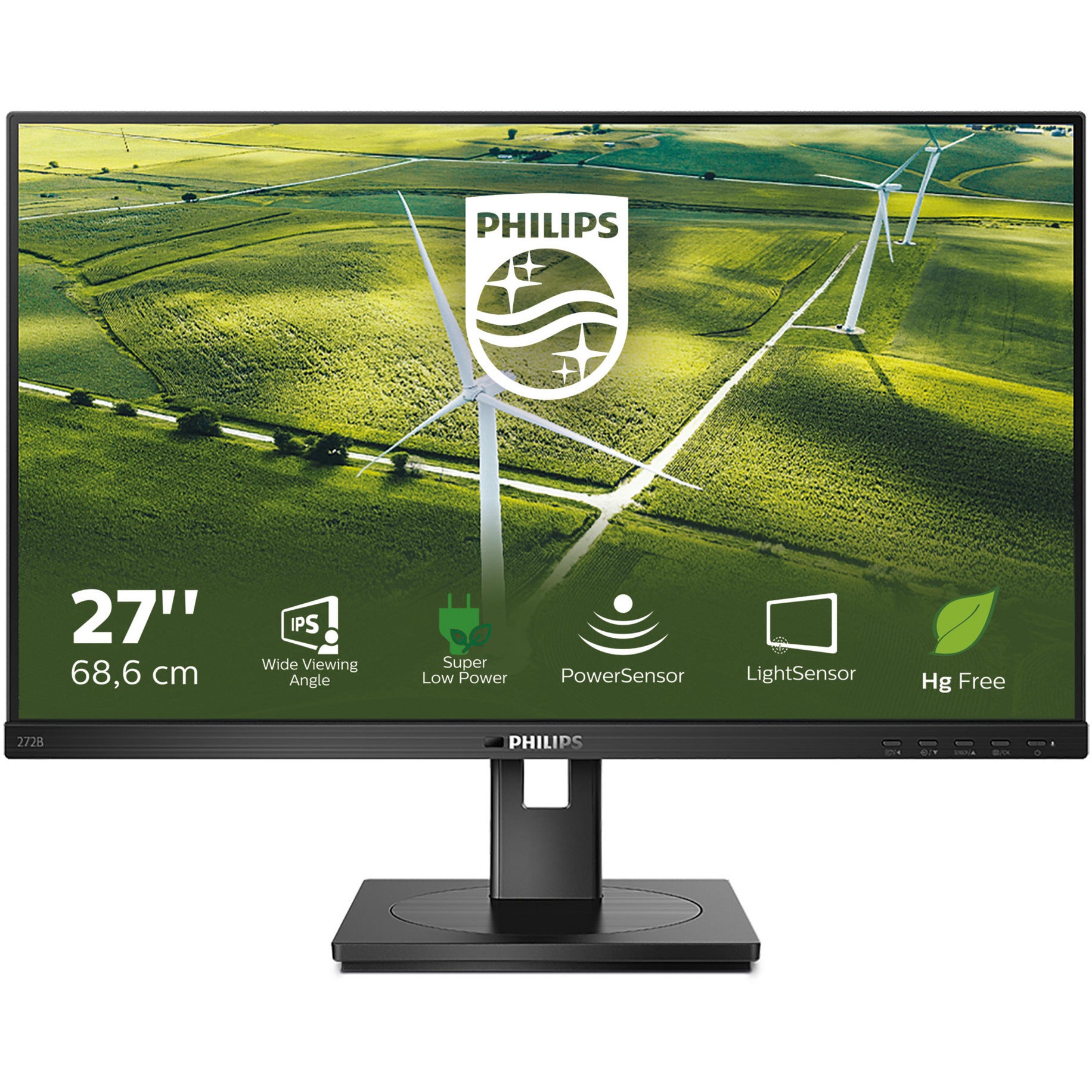 Philips 272b1g 27 monitor (zwart, 75 hz, vga, dvi-d, displayport, hdmi, usb, audio)