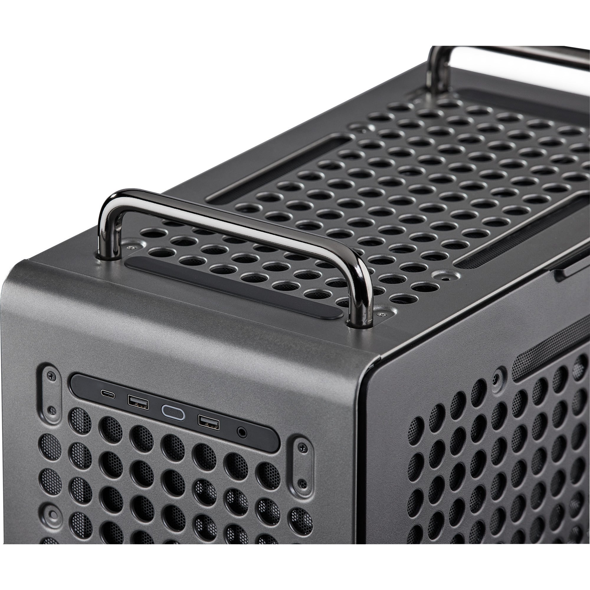 Cooler master qube 540 stardust iron midi tower behuizing (zwart | 2x usb-a | 1x usb-c | tempered glass)