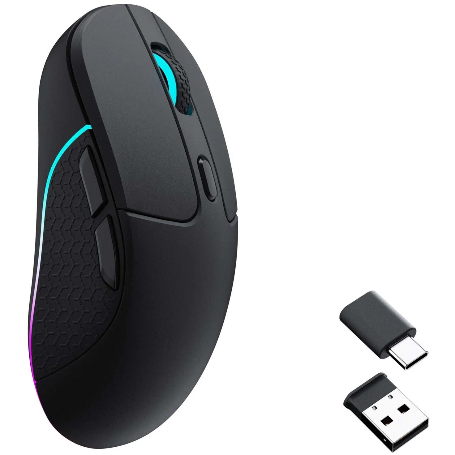 Keychron m3-a1 wireless mouse (zwart, 100 - 26.000 dpi, bluetooth 5.1 | 2.4 ghz | usb type-c kabel)