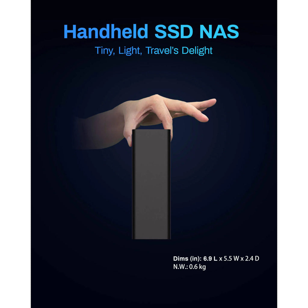 Terramaster f8 ssd nas (zwart, 1x 10gbe, hdmi, usb)