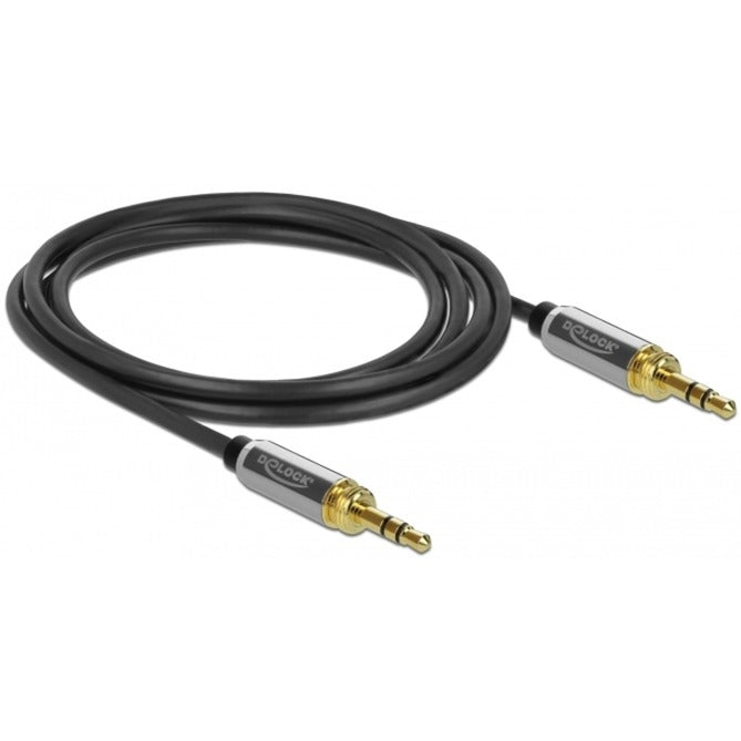 Delock stereokabel 3,5 mm 3 pin-stekker > 3,5 mm 3 pin-stekker (zwart, 2 meter)