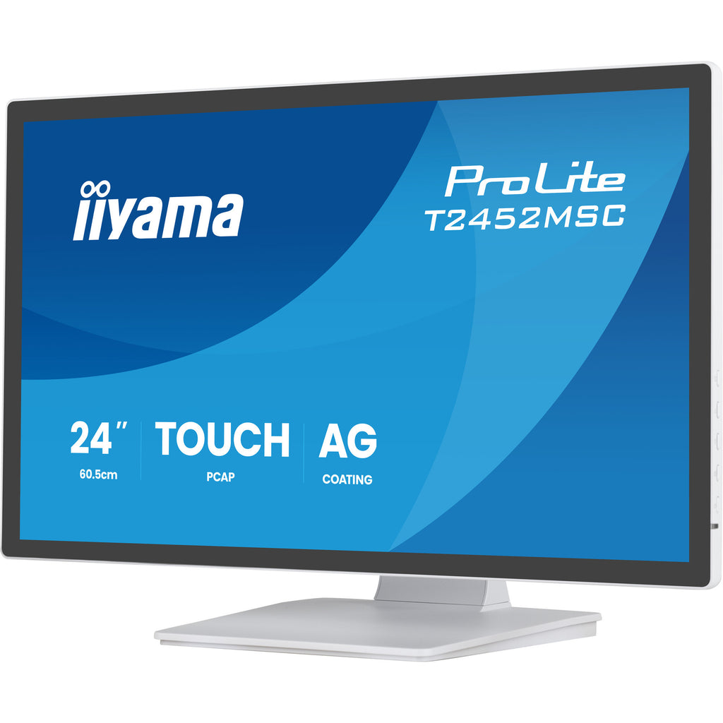 Iiyama prolite t2452msc-w1ag 24 touchscreen monitor (wit, 100 hz, touch, hdmi, displayport, usb, audio)