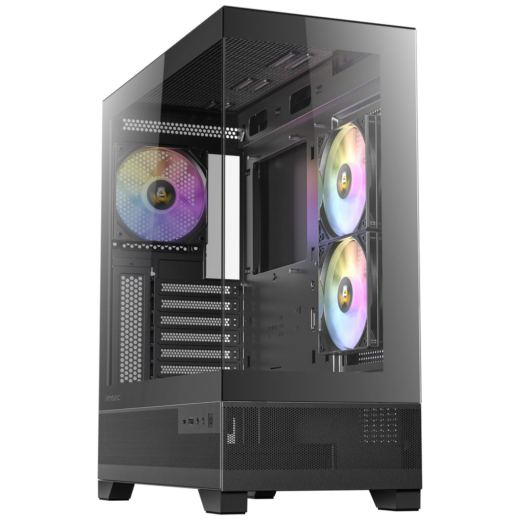 Antec cx700 argb midi tower behuizing (zwart | 1x usb-a | 1x usb-c | tempered glass)