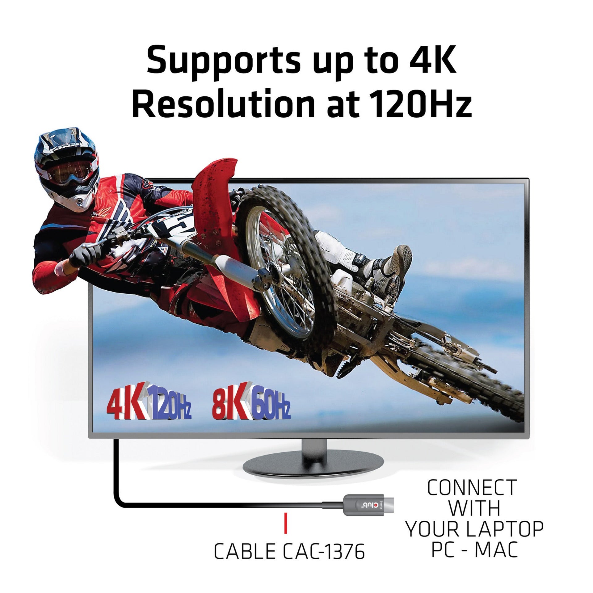 Club 3d ultra high speed aoc hdmi 2.1 gecertificeerde unidirectioneel kabel male-male (zwart, 10 meter, 4k 120hz, 8k 60hz, 48gbps)