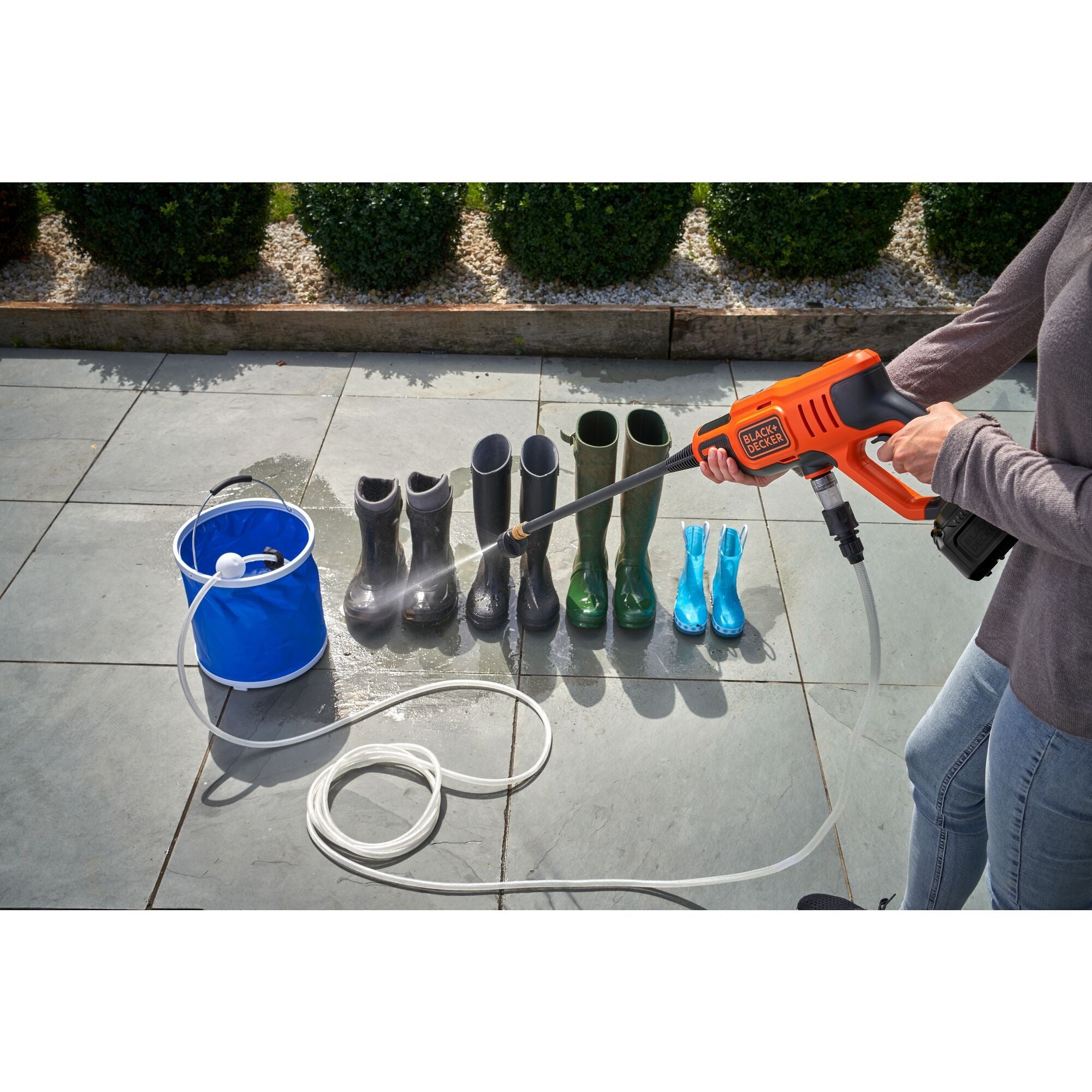 Black+decker bcpc18b-xj 18v hogedrukreiniger (oranje zwart, accu en oplader niet inbegrepen)