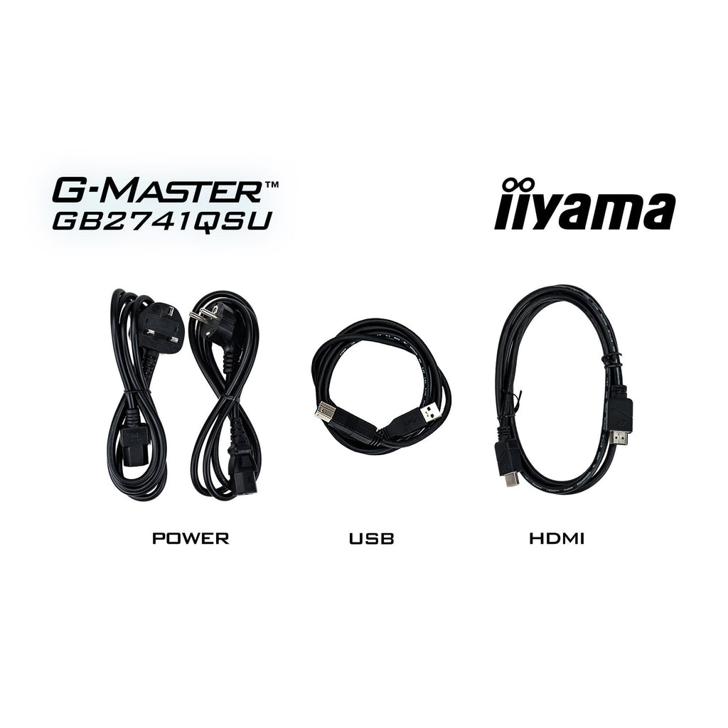 Iiyama g-master black hawk gb2741qsu-b1 27 gaming monitor (zwart, hdmi, displayport, 2x usb-a, usb-b, 144 hz)