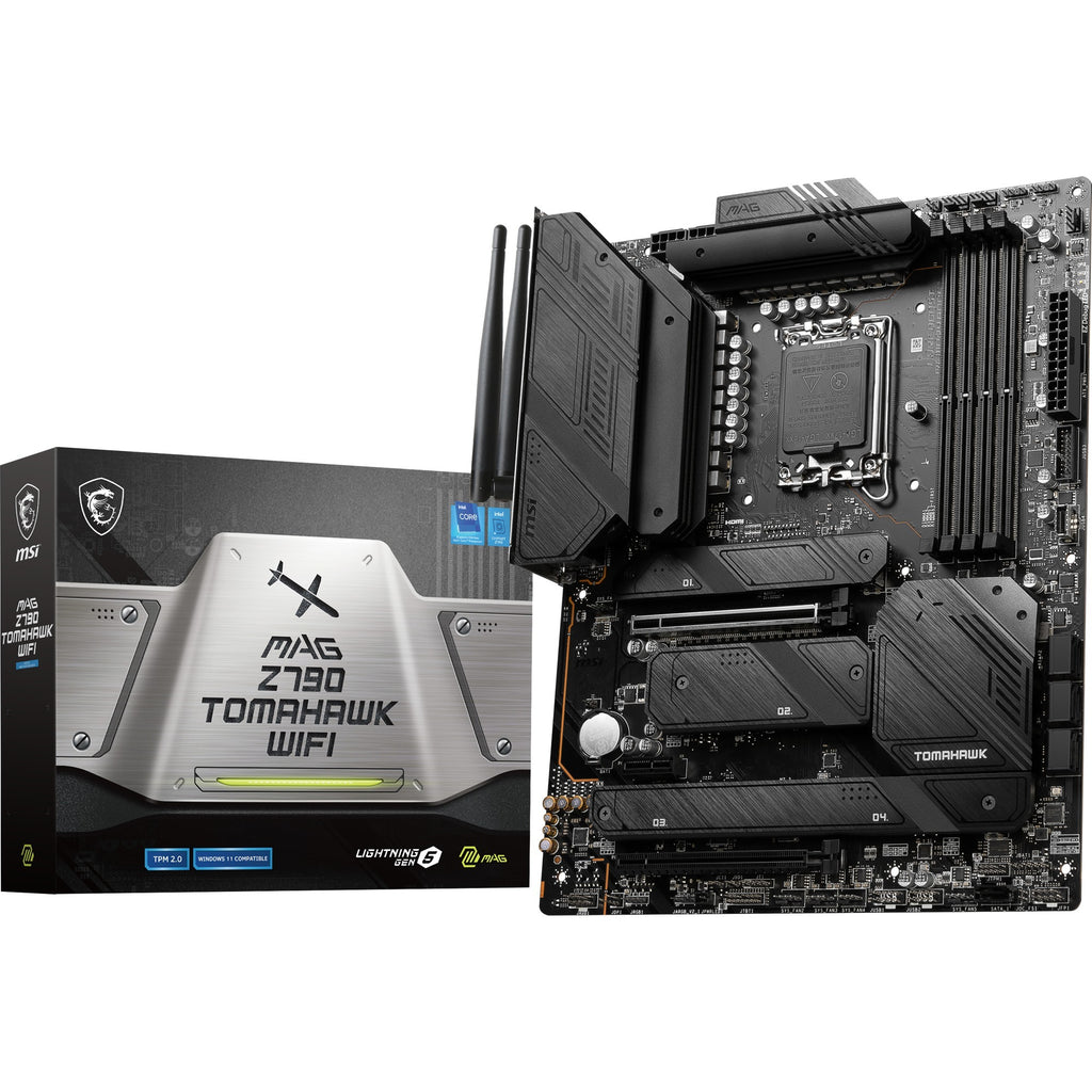 Msi mag z790 tomahawk wifi socket 1700 moederbord (zwart, raid, 2.5 gb-lan, wi-fi 6e, bt, sound, atx)