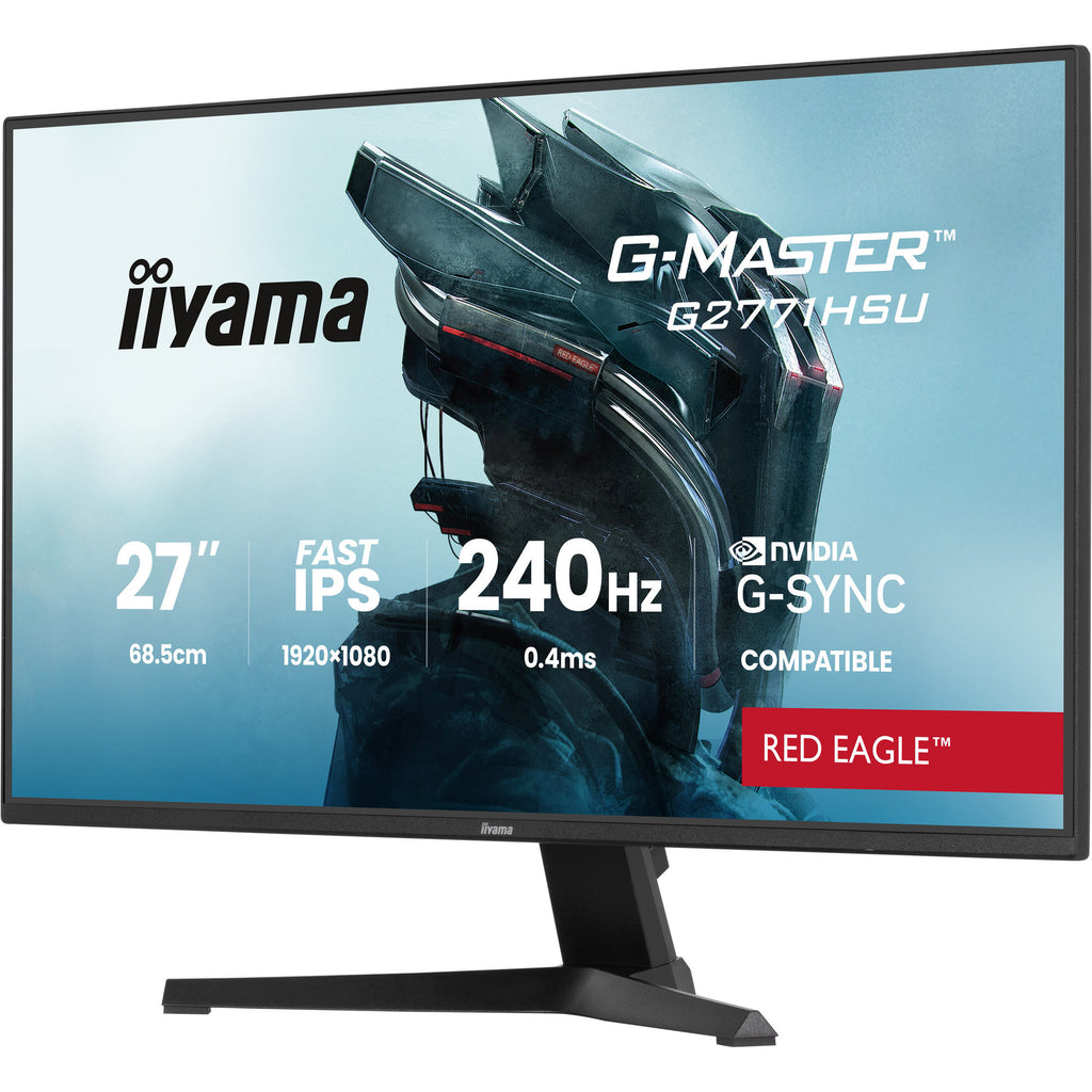 Iiyama g-master red eagle g2771hsu-b1 27 gaming monitor (zwart, 2x hdmi, displayport, usb-a, usb-c, 240 hz)