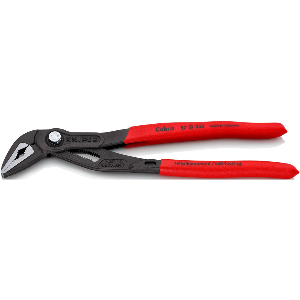Knipex 87 51 250 cobra® es waterpomptang extra-slank met antslip - capaciteit 32 mm - 263 mm