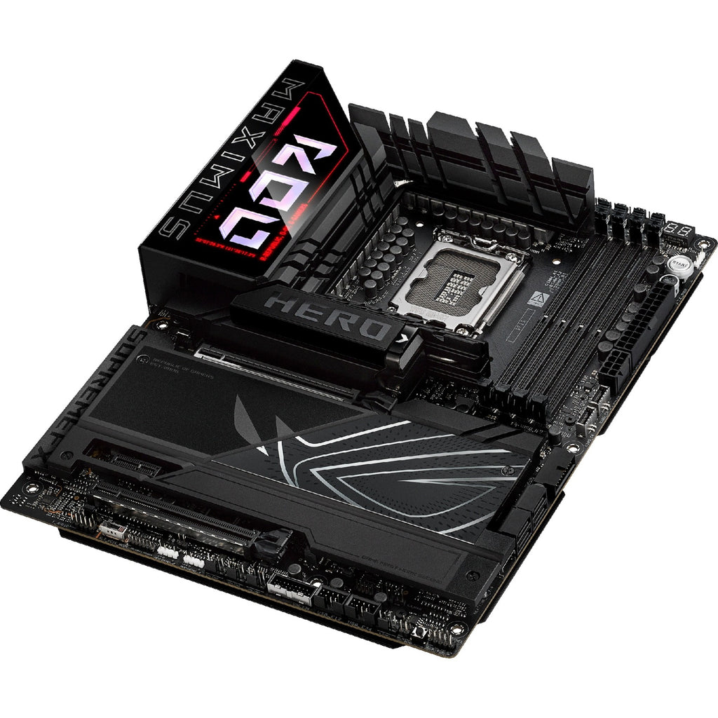 Asus rog maximus z890 hero socket 1851 moederbord (zwart, raid, 2.5gb-lan, 5gb-lan, wi-fi 7, bt, sound, atx)
