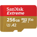 Sandisk extreme microsdxc 256 gb geheugenkaart (uhs-i u3, class 10, v30, a2, incl. adapter)