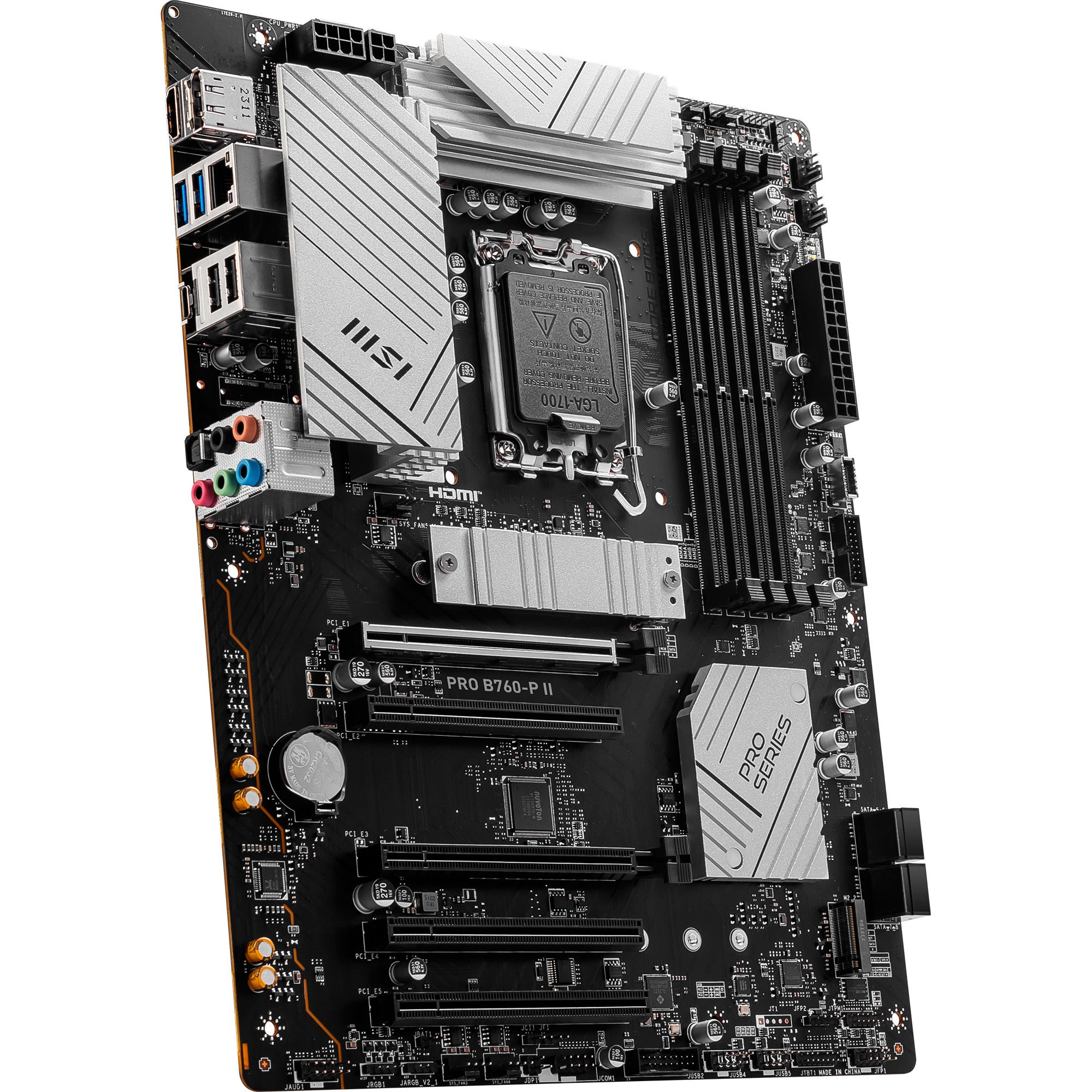Msi pro b760-p ii socket 1700 moederbord (zwart, raid, 2,5gb-lan, sound, atx)