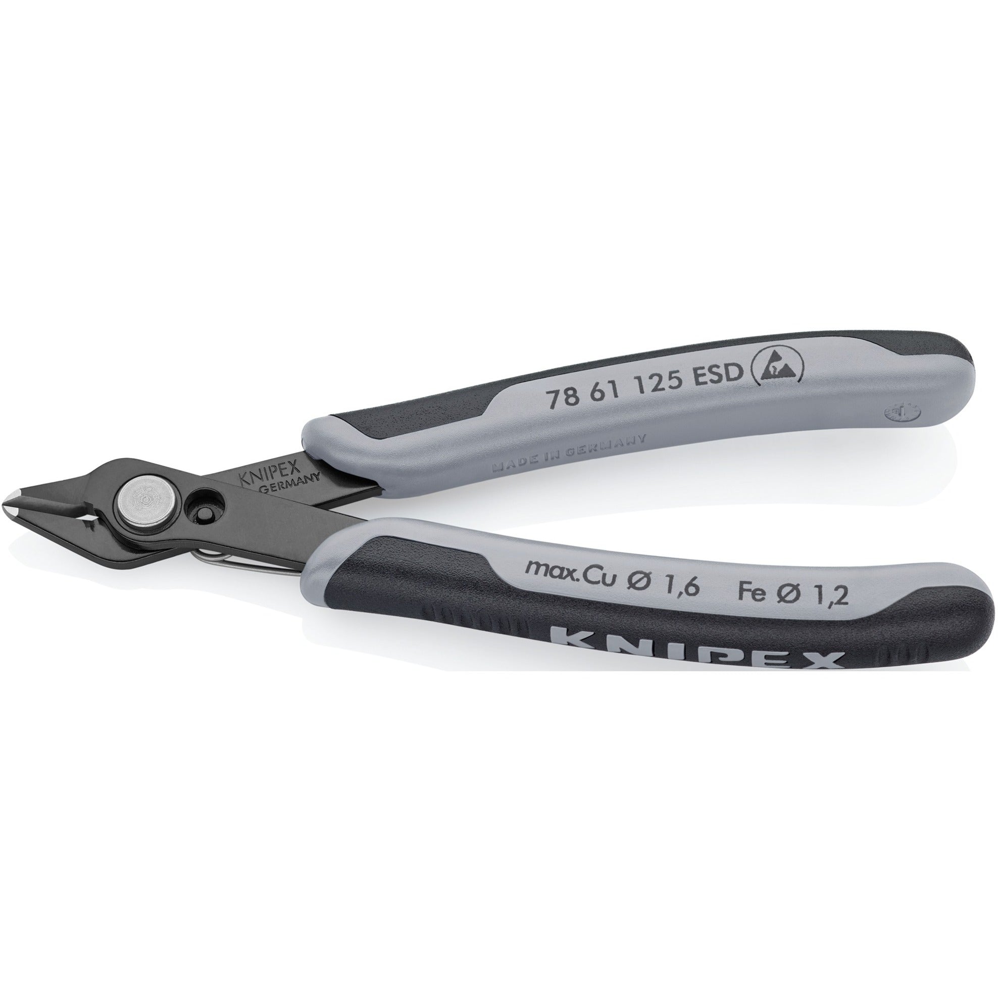 Knipex 78 61 125 esd zijsnijtang 64 hrc 125mm esd