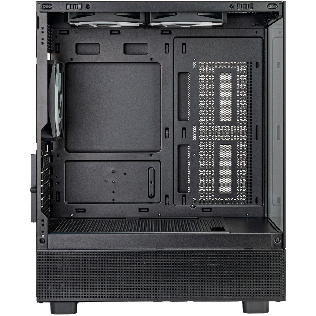 Silverstone lucid 04 mini tower behuizing (zwart | 2x usb-a | 1x usb-c | rgb | tempered glass)