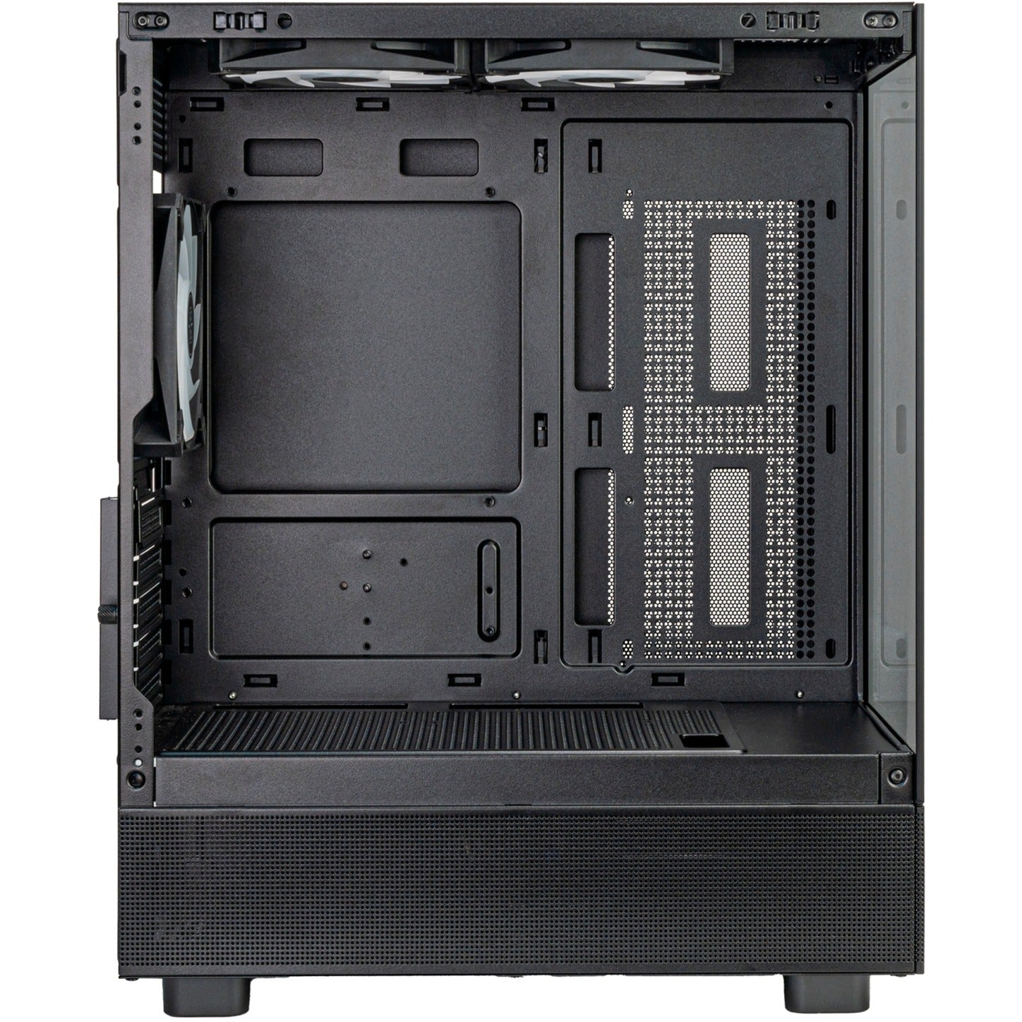 Silverstone lucid 04 mini tower behuizing (zwart | 2x usb-a | 1x usb-c | rgb | tempered glass)