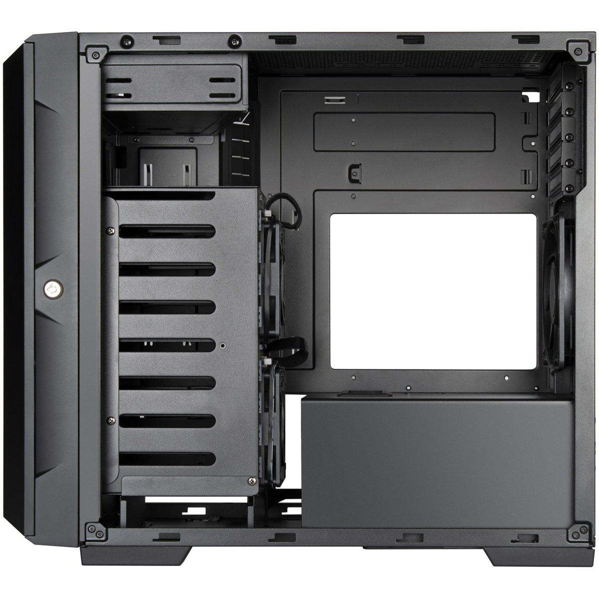 Silverstone cs382 mini tower behuizing (zwart | 2x usb-a | 1x usb-c)