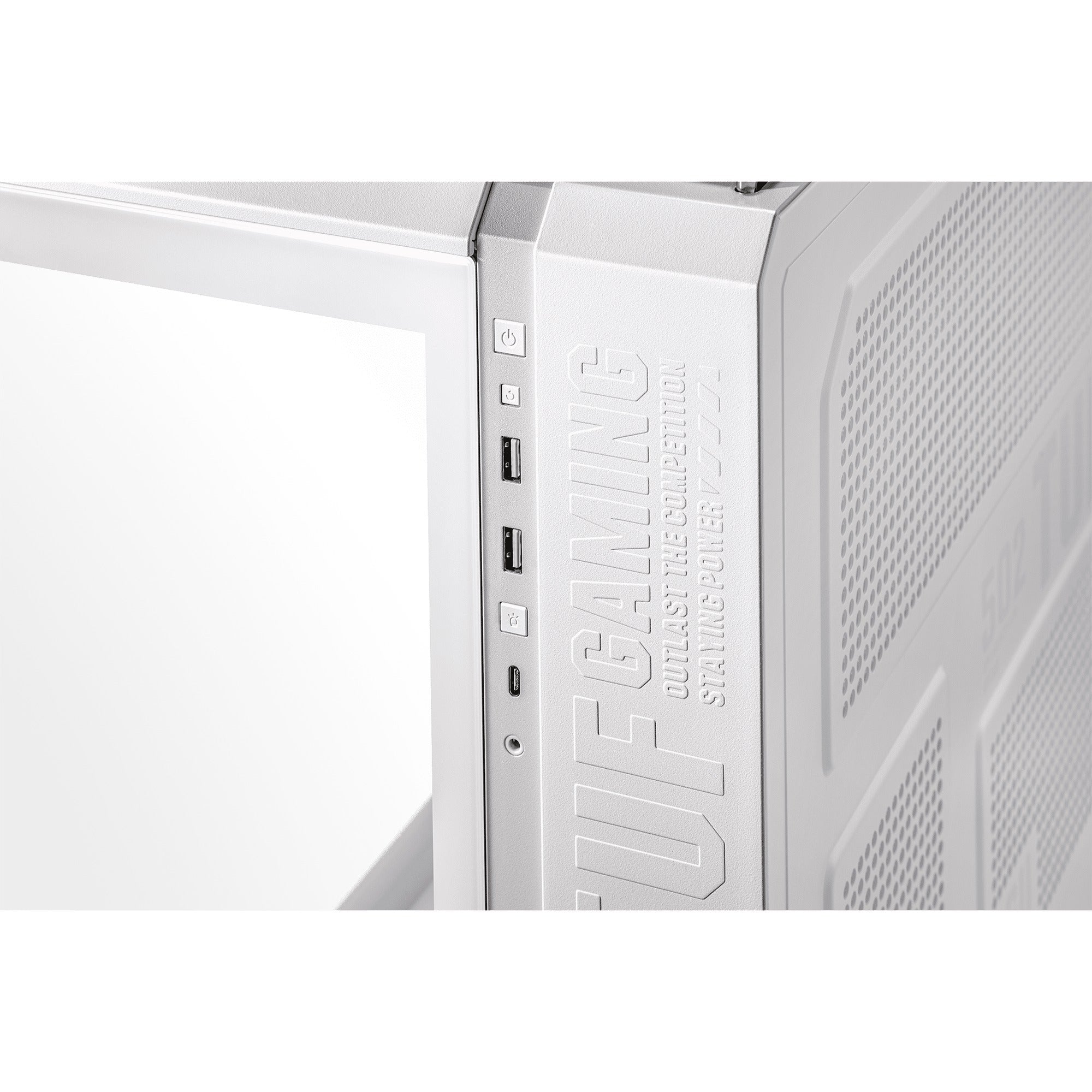 Asus tuf gaming gt502 plus midi tower behuizing (wit | 2x usb-a | 1x usb-c | tempered glass)