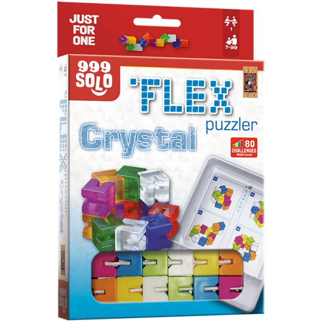 999Games Flex Puzzler Crystal Brain Teaser (Niederländisch, 1 Spieler, ab 7 Jahren, 80 Herausforderungen)