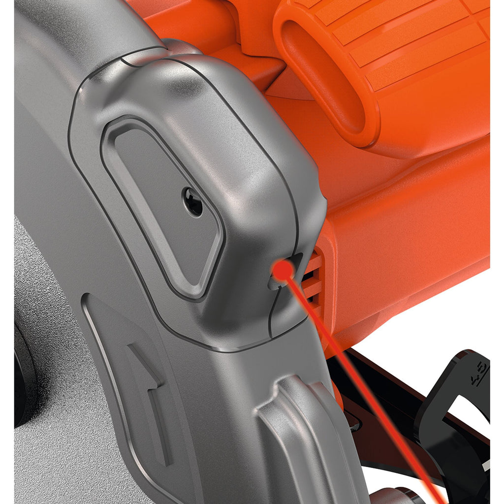 Black+decker 1250w 190mm cirkelzaag cs1250lka-qs handcirkelzaag (oranje, incl. koffer met 2x zaagblad)