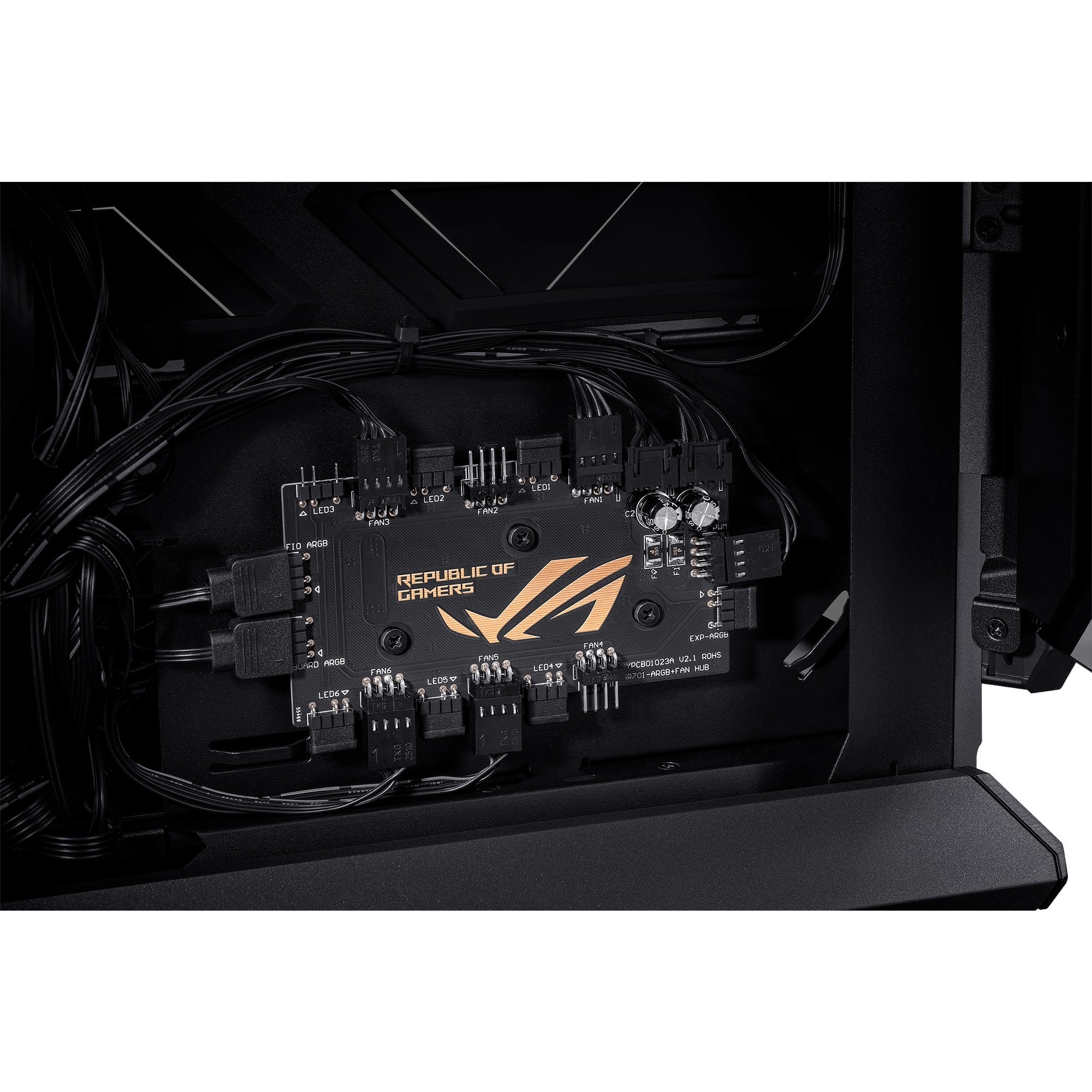 Asus rog hyperion gr701 big tower behuizing (zwart | 4x usb-a | 2x usb-c | rgb | tempered glass)