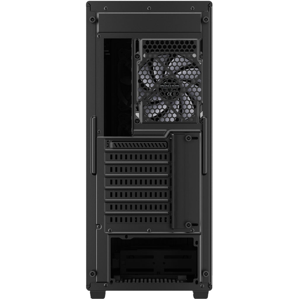 Sharkoon vk2 rgb midi tower behuizing (zwart | 2x usb-a | rgb | tempered glass)