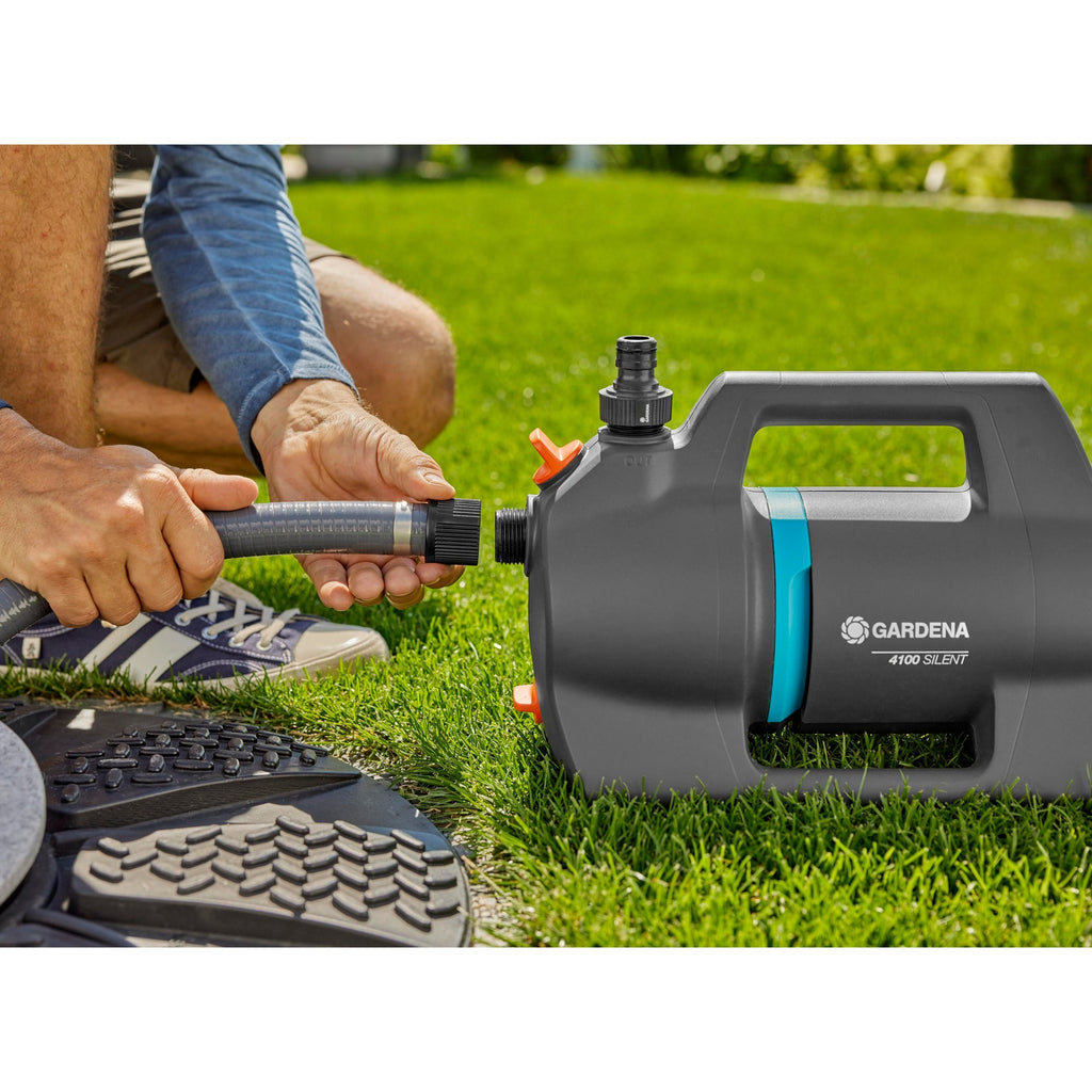 Gardena besproeiingspomp 4100 silent (donkergrijs turquoise, 550 watt)