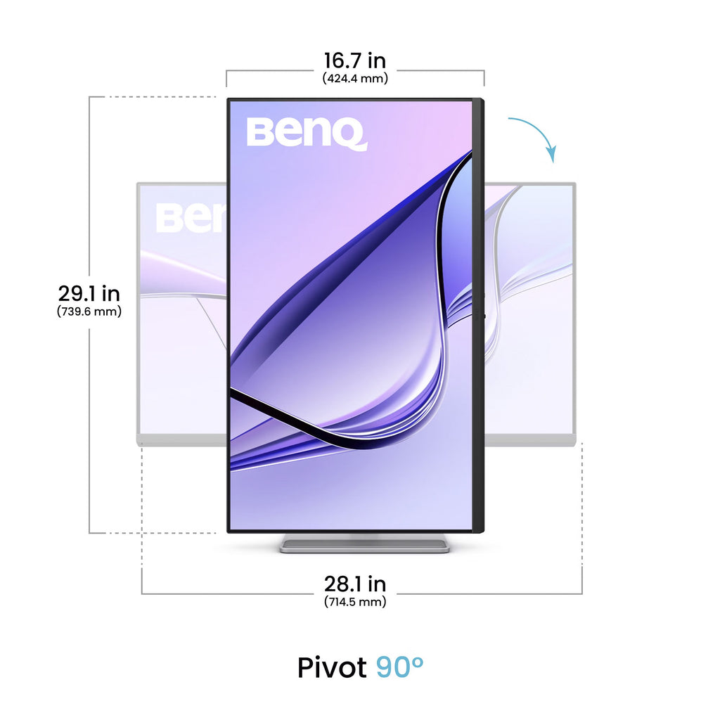 Benq ma270up voor macbook 27 4k ultra hd monitor (zilver, 2x hdmi, 2x usb-c, 2x usb-a)