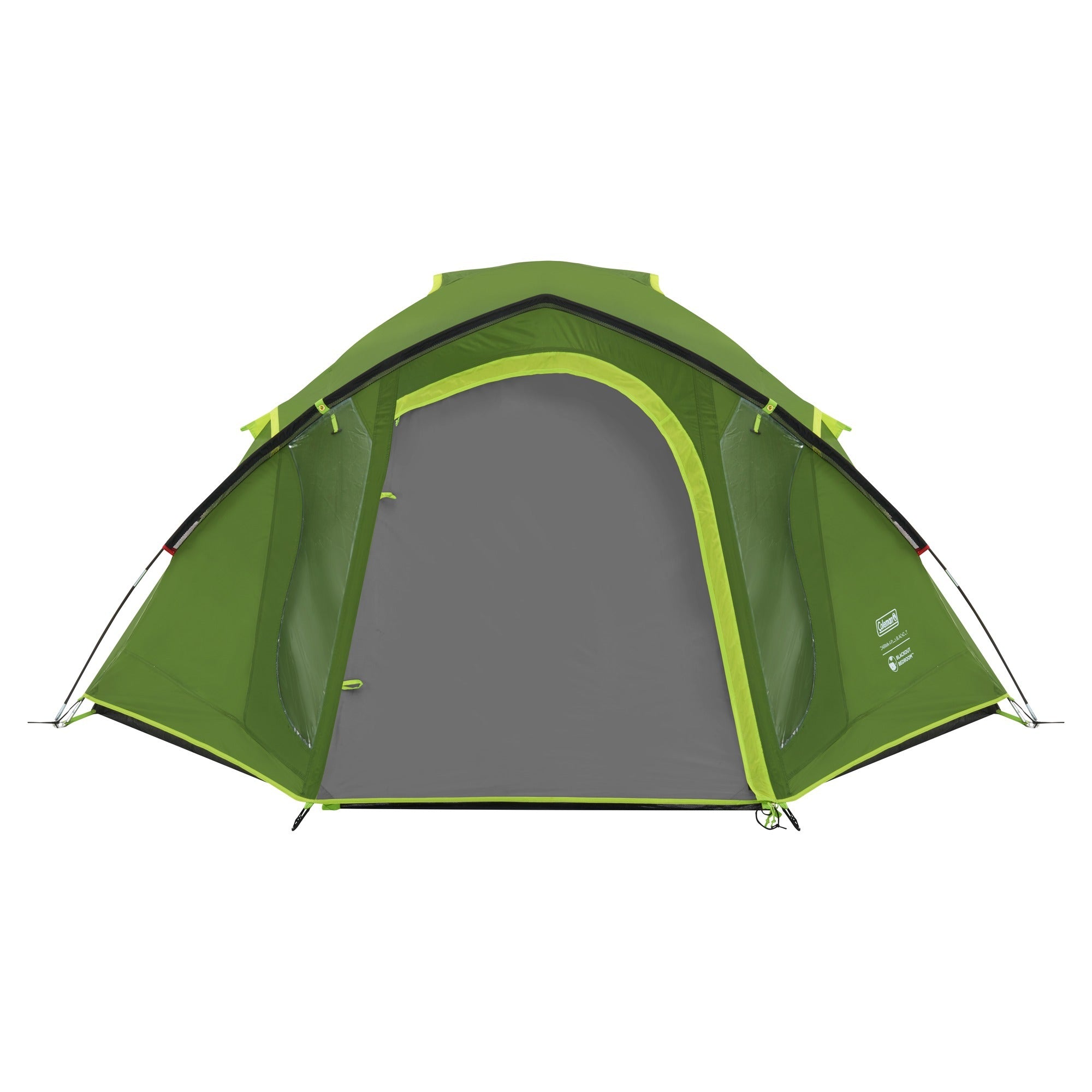 Coleman darwin 4 plus koepeltent (donkergroen lichtgroen, met voorbouw, model 2025)