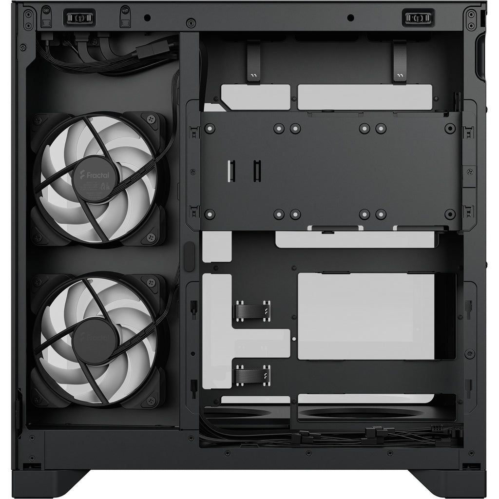 Fractal design pop 2 vision rgb midi tower behuizing (zwart | 1x usb-a | 1x usb-c | rgb | tempered glass)