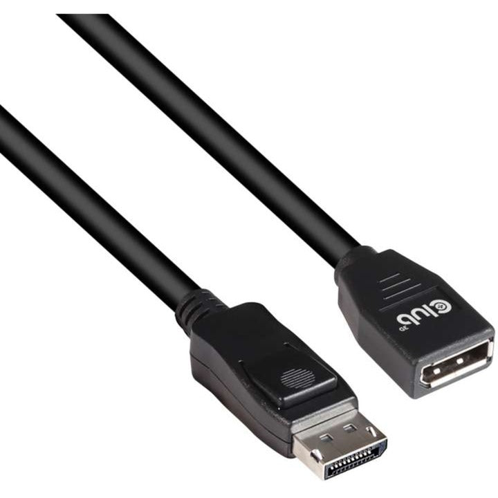 Club 3d displayport 1.4 hbr3 extension cable 8k60hz m f verlengkabel (zwart, 2 meter, cac-1022)
