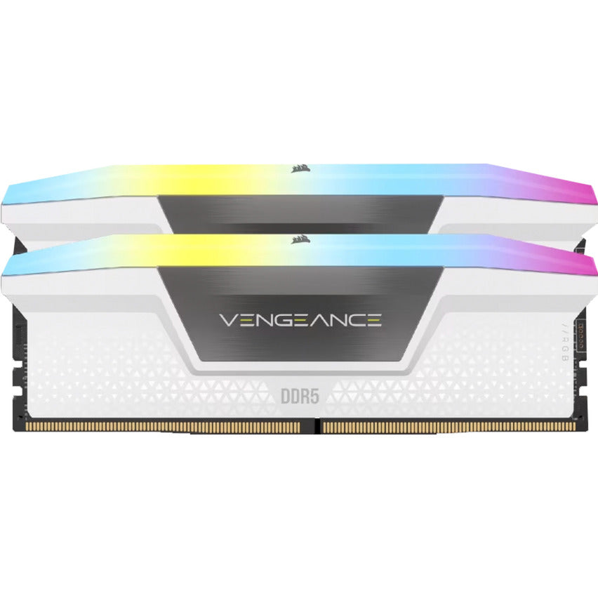 Corsair vengeance rgb 32 gb ddr5-6000 (2x 16 gb) werkgeheugen (wit, cmh32gx5m2e6000z36w, xmp 3.0)
