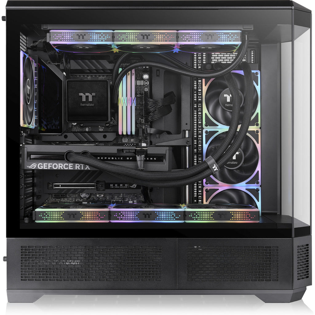 Thermaltake view 600 tg big tower behuizing (zwart | 2x usb-a | 1x usb-c | tempered glass)