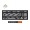 Keychron k4 max-h4, toetsenbord (zwart, us lay-out, super banana, 96%, rgb, double-shot pbt keycaps, hot swap, bluetooth usb-c 2.4 ghz)