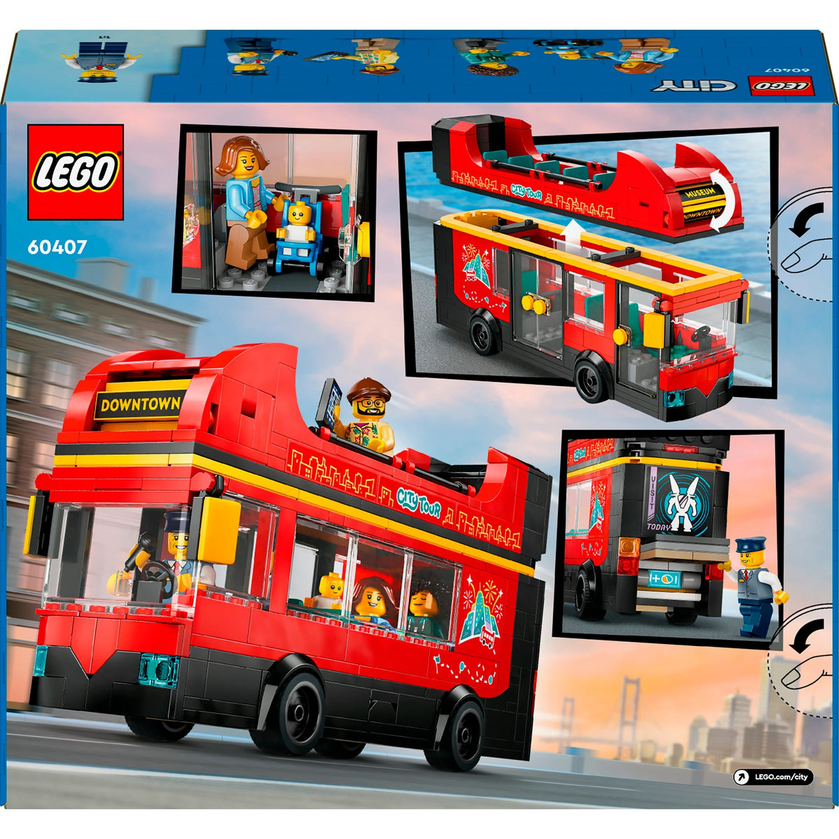 Lego city toeristische rode dubbeldekker - 60407