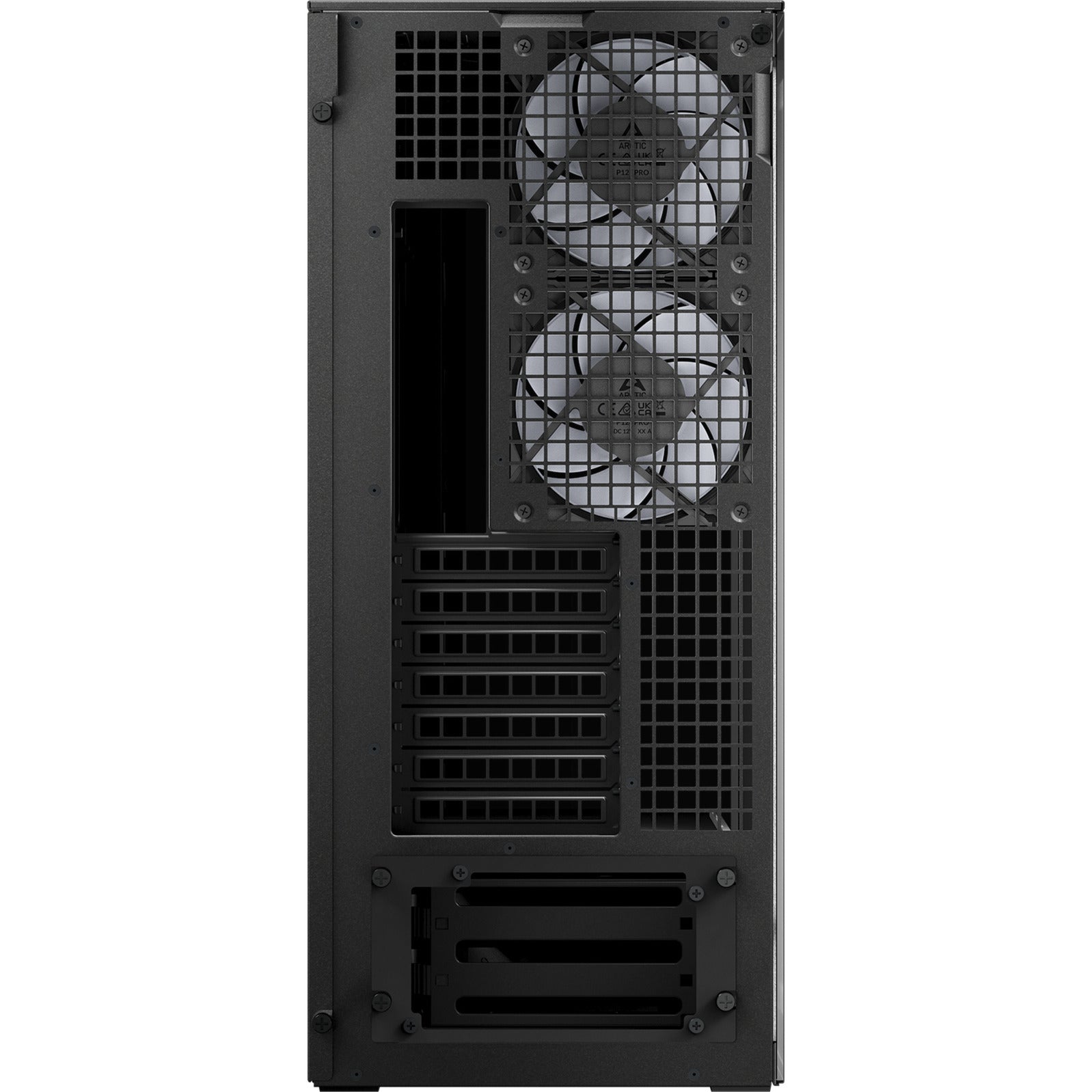Arctic xtender vg midi tower behuizing (zwart (mat) | 2x usb-a | 1x usb-c | rgb | tempered glass)